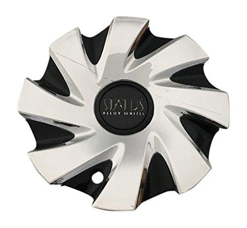 Status Wheels Hurricane S836 C016001CAP Chrome and Black Center Cap - The Center Cap Store