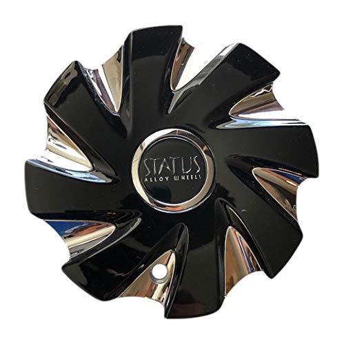 Status Wheels Hurricane S836 C016001CAP HURRCGB Chrome and Gloss Black Center Cap - The Center Cap Store