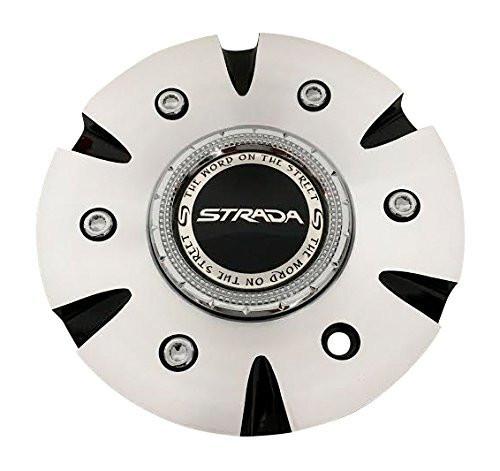 Strada Denaro 61702295F-3 Black and Machined Wheel Center Cap - The Center Cap Store