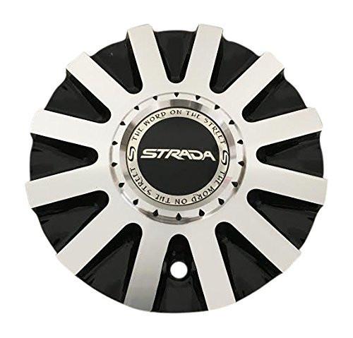 Strada Spina 11212285F-3 Black and Machined Wheel Center Cap - The Center Cap Store