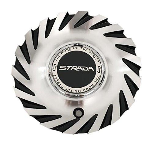 Strada Tornado Wheels C-1087-3 Black and Machined Wheel Center Cap - The Center Cap Store