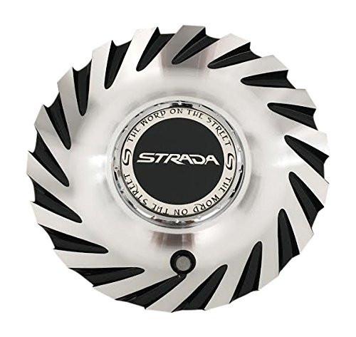 Strada Tornado Wheels C-1087-3 Black and Machined Wheel Center Cap - The Center Cap Store