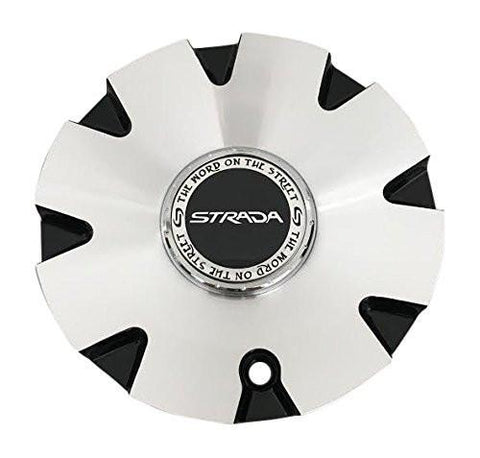 Strada Wheels C-863-4 Black and Machined Wheel Center Cap - The Center Cap Store