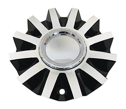 Strada Wheels CS420-C1A Black and Machined Center Cap - The Center Cap Store