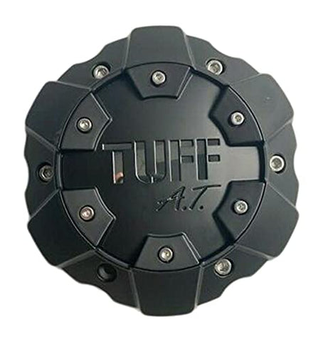 TUFF at Wheels C611901 CB3C C706901 Matte Black Chrome Logo Wheel Center Cap - The Center Cap Store