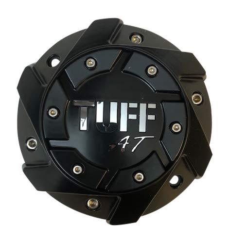 TUFF at Wheels C611901 Matte Black Wheel Chrome Letter Center Cap - The Center Cap Store