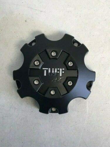 TUFF Matte Black/Chrome Logo 5 Lug Wheel Center Cap C611907-1CAP - The Center Cap Store