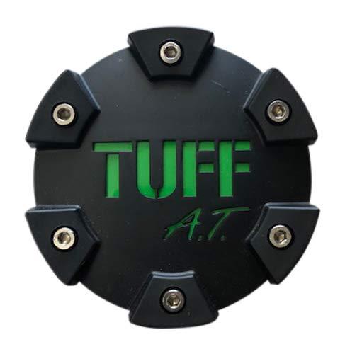 Tuff Wheels PCTSBG Satin Black with Green Logo Center Cap - The Center Cap Store