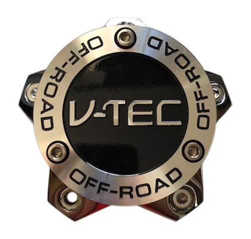 V-Tec Offroad Wheels C394-5-CAP C-394-65EC Used Black Machined Center Cap - The Center Cap Store