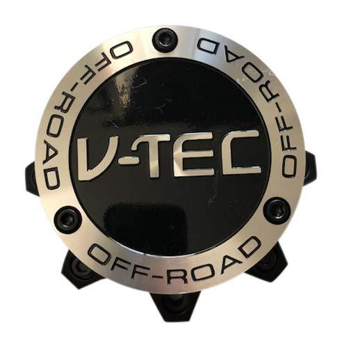 V-Tec Offroad Wheels C394-8-CAP Used Black Machined Center Cap - The Center Cap Store