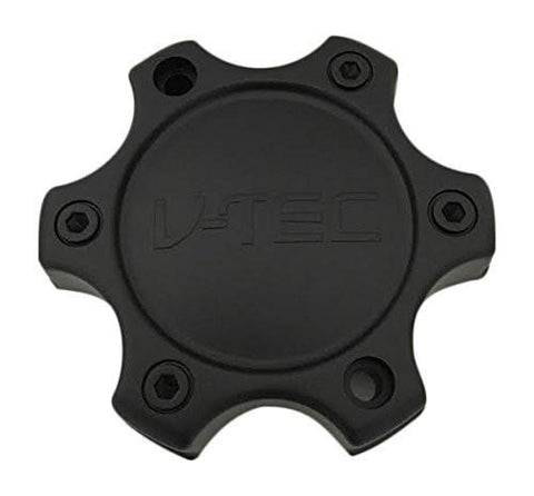 V-Tec Wheels C326MB-6C Six Lug Black Wheel Center Cap - The Center Cap Store