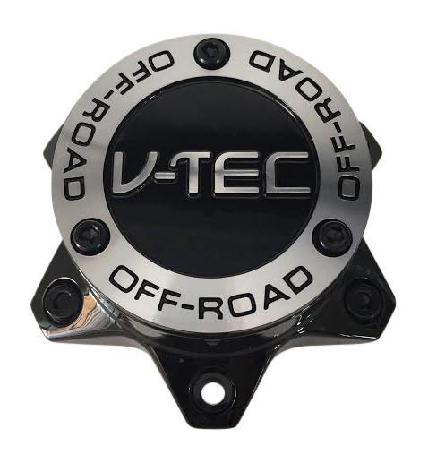 V-Tec Wheels C394GB-6 Black Wheel Center Cap - The Center Cap Store