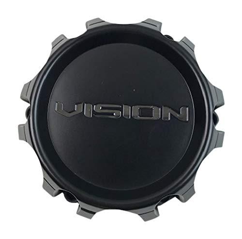 Vision Wheel C353MB-6V Matte Black 6 Lug Center Cap - The Center Cap Store