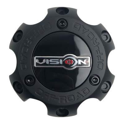 Vision Wheels C111MB-6V Matte Black Wheel Center Cap - The Center Cap Store