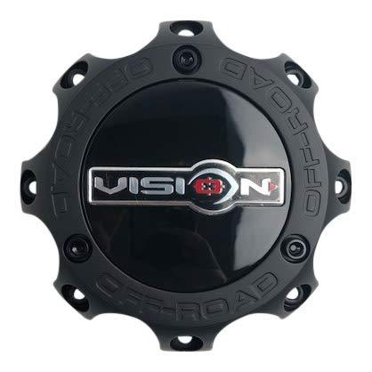 Vision Wheels C111MB-8V Matte Black Wheel Center Cap - The Center Cap Store