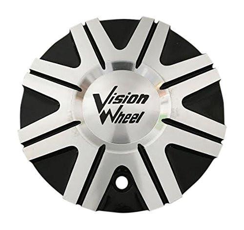 Vision Wheels C378MF-CAP Black and Machined Center Cap - The Center Cap Store