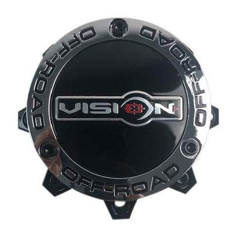 Vision Wheels C394PLGB-8V Gloss Black Center Cap - The Center Cap Store