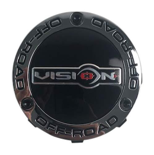 Vision Wheels C394PLMB-8LV Matte Black Wheel Center Cap - The Center Cap Store