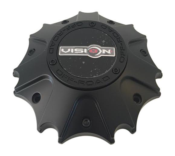 Vision Wheels C3992MB-8 C3992-2 6059L258 Black Wheel Center Cap - The Center Cap Store