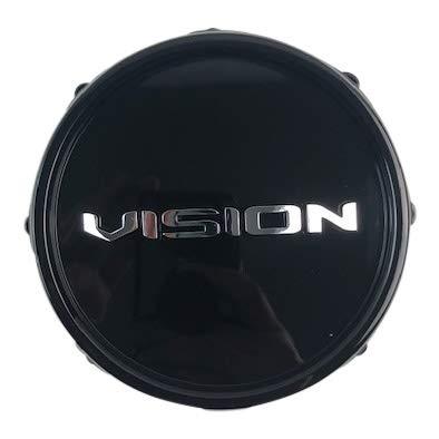 Vision Wheels C421GB-8V Gloss Black Wheel Center Cap - The Center Cap Store