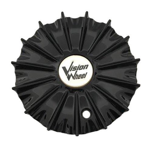 Vision Wheels V454-2090CAP LG0909-57 Black Wheel Center Cap - The Center Cap Store