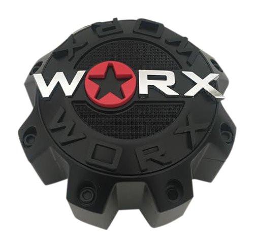 WORX Wheels 30171765F-A LG1207-40 WRX-8808-SB-L Satin Black Center Cap - The Center Cap Store